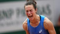 La Française Loïs Boisson, qualifiée pour les 8e de finale de Roland-Garros, après son succès face à sa compatriote Elsa Jacquemot, le 31 mai 2025