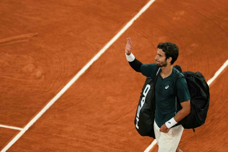 L'Italien Lorenzo Musetti a abandonné en demi-finale de Roland-Garros le 6 juin 2025 à Paris
