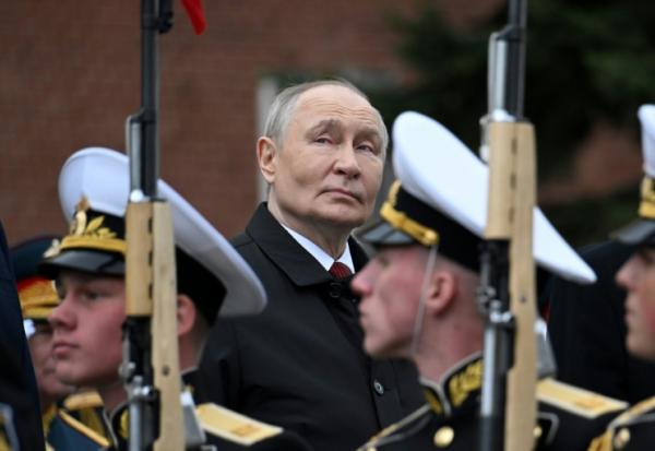 Le président russe Vladimir Poutine lors des cérémonies à l'occasion des commémorations de la victoire sur l'Allemagne nazie, le 9 mai 2026 à Moscou 