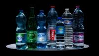 Des bouteilles d'eau de Nestlé Waters et Sources Alma, le 21 février 2024 à Paris