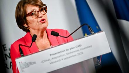 La ministre de l'Agriculture, Annie Genevard, le  4 septembre 2026 à Paris