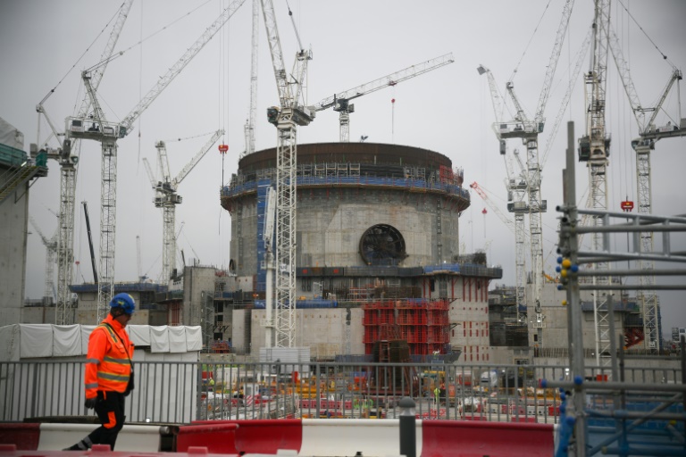 L'un des deux réacteurs en construction à Hinkley Point C dans le sud-ouest de l'Angleterre, le 27 avril 2023