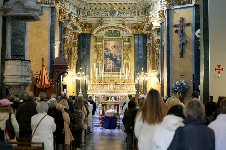 Funérailles d'Evelyne Leclercq célébrées à la cathédrale Sainte-Réparate à Nice le 13 janvier 2026