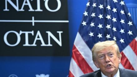 Le président américain Donald Trump au sommet de l'Otan à Ankara, le 8 juillet 2026 en Turquie