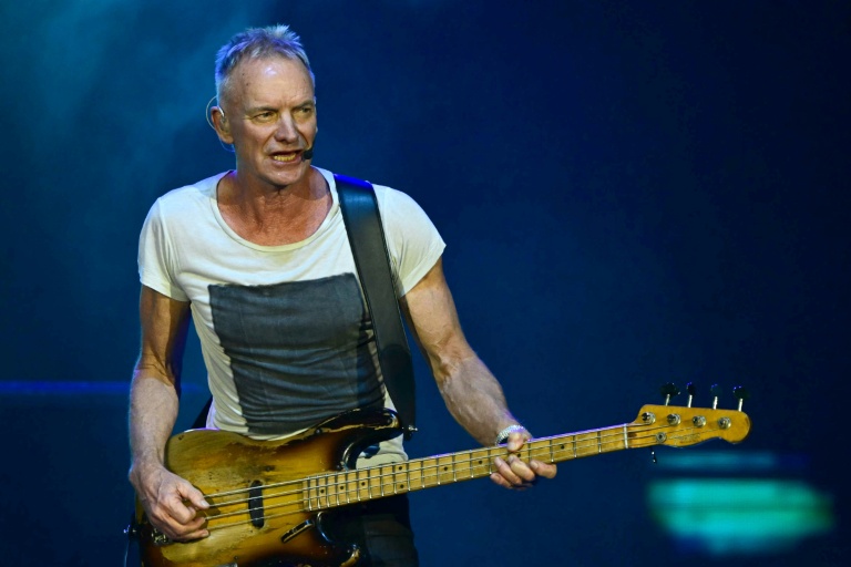 L'auteur-compositeur britannique Sting présente son spectacle Sting 3.0 à la Farmasi Arena de Rio de Janeiro, le 14 février 2025 au Brésil