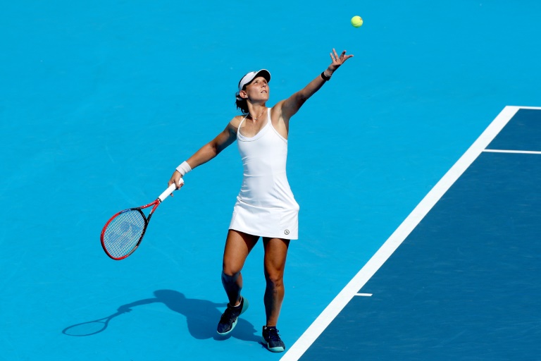 La Française Varvara Gracheva lors de son huitième de finale victorieux face à l'Allemande Ella Seidel, le 14 août 2025 à Cincinnati