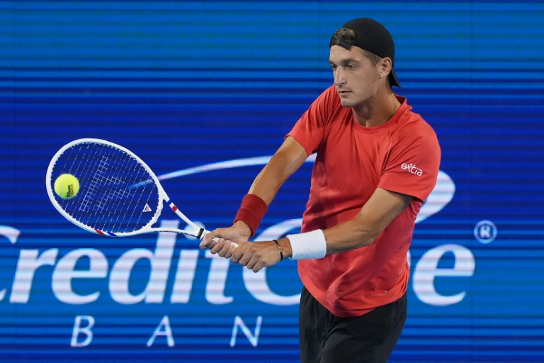 Le Français Térence Atmane lors de son succès face au Danois Holger Rune, en quart de finale du tournoi de Cincinnati, le 14 août 2025