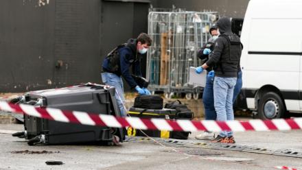 La police intervient sur les lieux de tirs à Trappes, dans les Yvelines, le 23 octobre 2026 