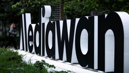 L'entrée du groupe audiovisuel français Mediawan à Paris, le 10 avril 2026