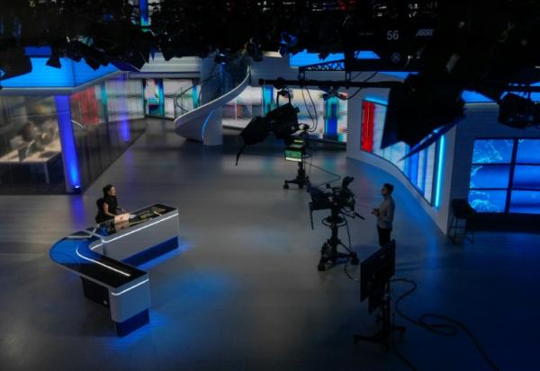 Les studios de la chaîne Iran International, le 20 janvier 2026 à Londres