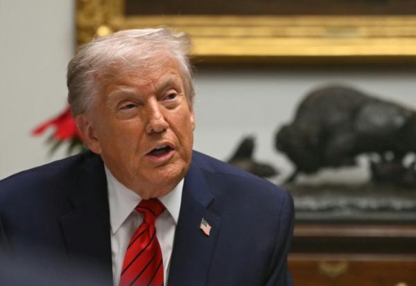 Le président américain Donald Trump lors d'une table ronde à la Maison Blanche, à Washington, le 10 décembre 2025