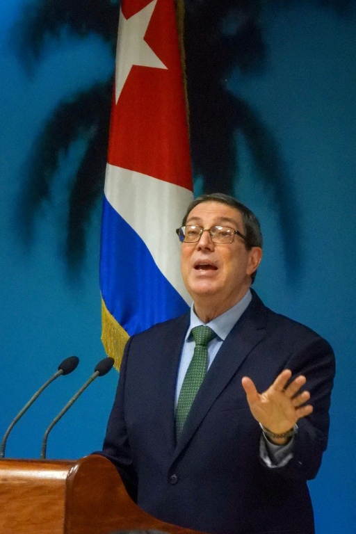 Le ministre cubain des Affaires étrangères Bruno Rodriguez lors d'une conférence de presse à La Havane, le 22 octobre 2025