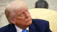 Le président américain Donald Trump dans le Bureau ovale de la Maison Blanche, le 21 mai 2025 à Washington