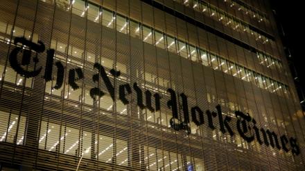 Le siège du quotidien The New York Times, le 17 décembre 2024 à New York