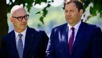 Le ministre français de l'Économie et des Finances et le ministre allemand des Finances et vice-chancelier Lars Klingbeil, à Berlin le 28 mai 2026