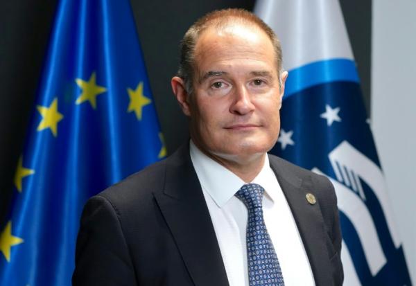 Fabrice Leggeri, quand il était patron de l'agence européenne Frontex, à Varsovie le 16 novembre 2021