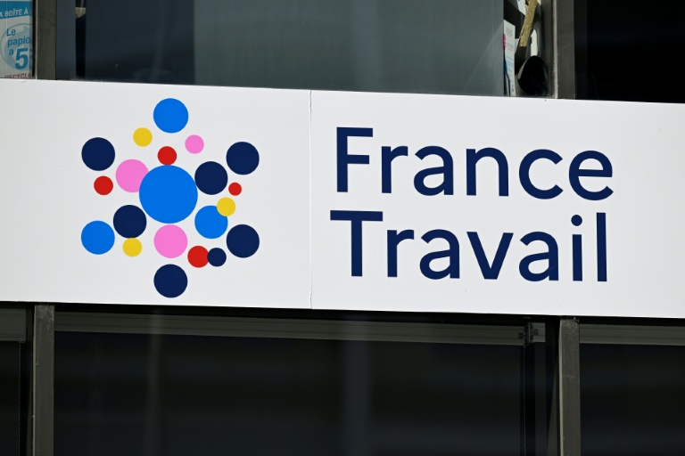 Logo de France Travail à Nancy, le 1er mai 2025