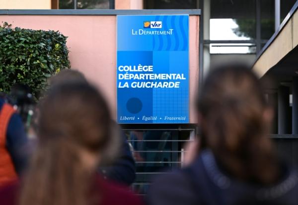 L'entrée du collége de La Guicharde, à Sanary-sur-Mer (Var) 3 février 2026