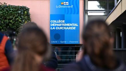 L'entrée du collége de La Guicharde, à Sanary-sur-Mer (Var) 3 février 2026