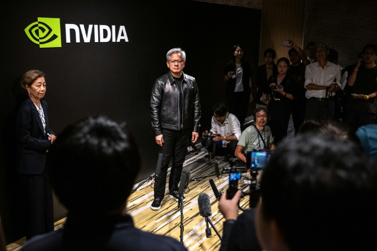 Le patron du groupe américain Nvidia Jensen Huang à Tokyo, le 16 juillet 2026
