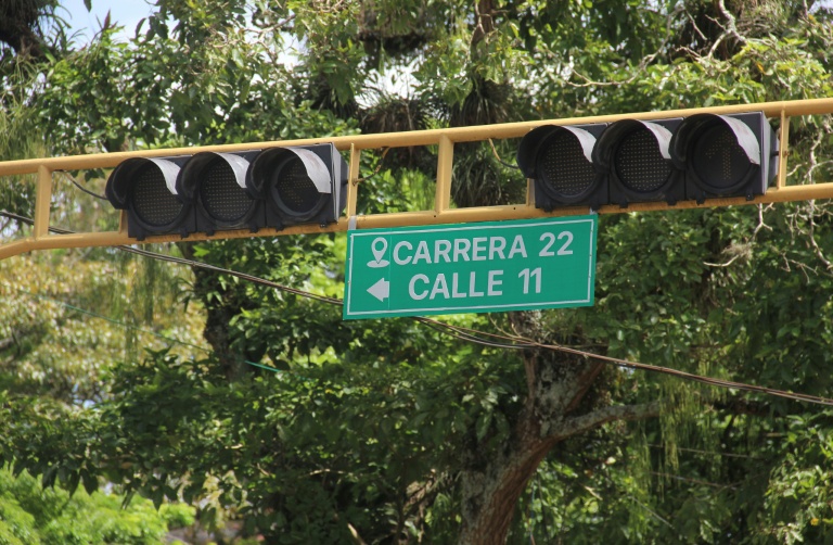 

Feu de signalisation éteint sur une rue de San Cristóbal, dans l’État de Táchira, à la frontière avec la Colombie, le 11 septembre 2026. 