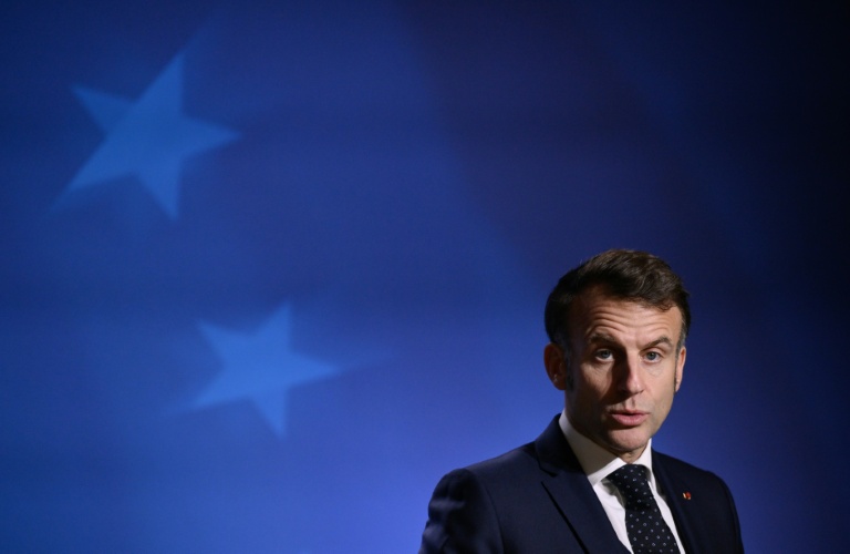 Le président français Emmanuel Macron à Bruxelles le 19 décembre 2025
