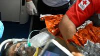 Le survivant sauvé le 2 juillet à Catia La Mar, Vénézuela, huit jours après le séisme