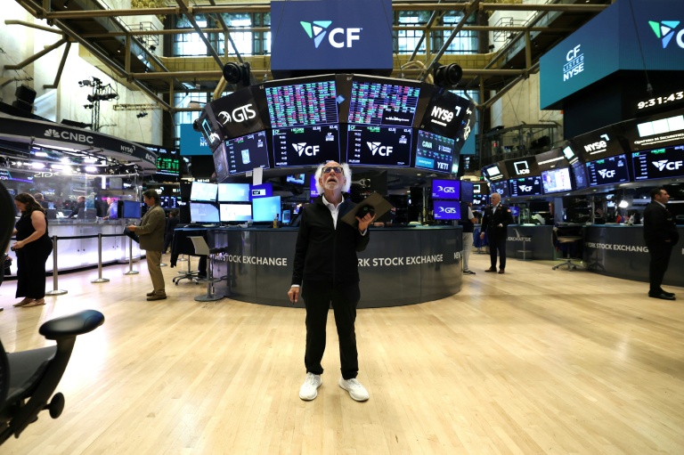 Un opérateur à la Bourse de New York, le 11 août 2025