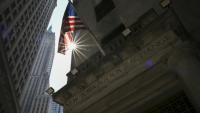 Vue de l'exterieur de la Bourse de New York, le 4 août 2025