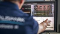 Des cellules cérébrales humaines sur un écran à la start-up FinalSpark, le 3 octobre 2025 à Vevey, en Suisse