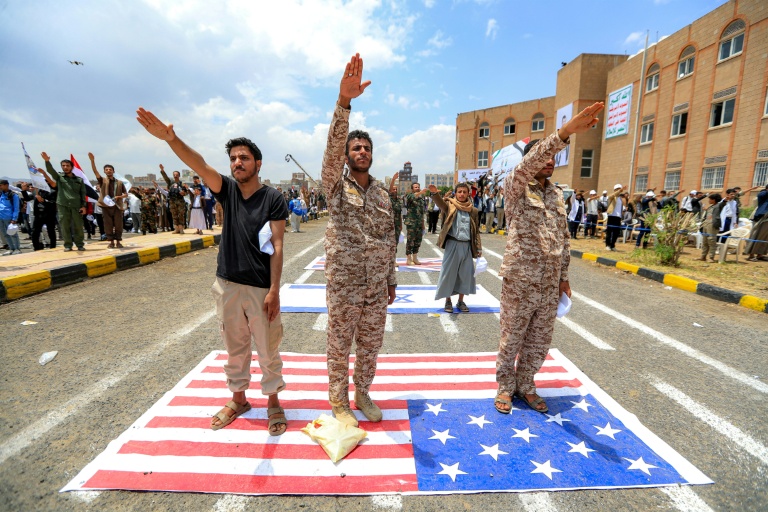 Manifestation de soutien aux rebelles houthis à Sanaa, au Yémen, le 22 juillet 2026