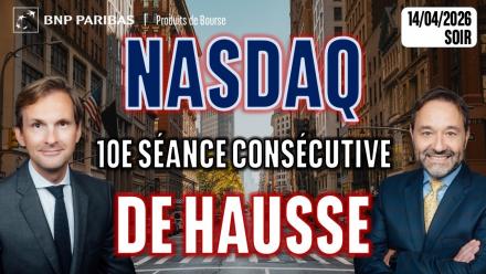 10e séance consécutive de hausse pour le Nasdaq100 - 100 % Marchés - 14/04/2026 - S