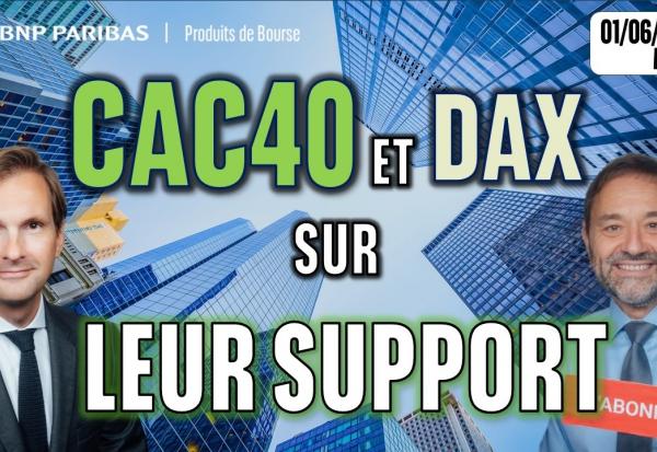 CAC ET DAX SUR LEUR SUPPORT - 100 % Marchés - 01/06/2026 - M