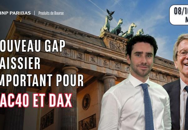 GAP BAISSIER SUR CAC40 ET DAX - 100 % Marchés - 08/10/26 - M
