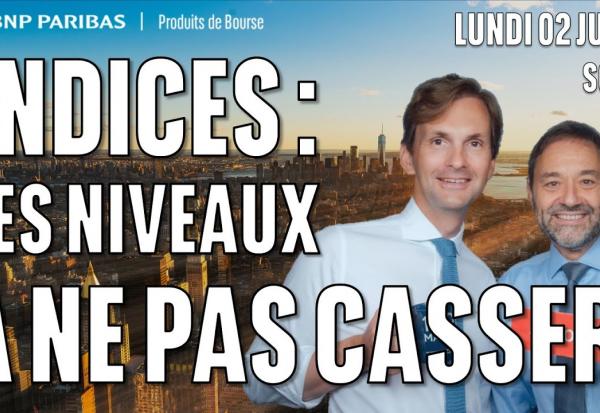 INDICES : Les niveaux à ne pas CASSER - 100 % Marchés
