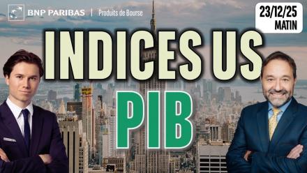 Indices US en hausse avant le PIB du T3 - 100 % Marchés - 23/12/2025 - M