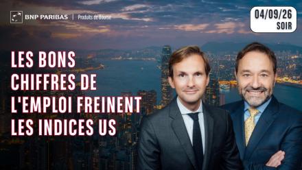 Les bons chiffres de l'emploi freinent les indices US - 100% Marchés - 04/09/2026 - S