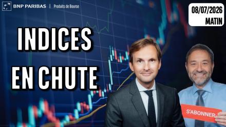 LES INDICES CONTINUENT LEUR REPLI !! - 100 % Marchés - 08/07/2026 - M